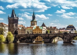 Češka kolekcija: Praga – pogled na Karlov most, sestavljanka 1000 kosov RAVENSBURGER