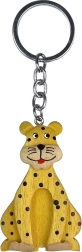 Velik lesen obesek za ključe Leopard