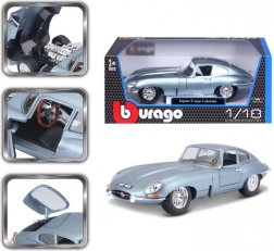 Bburago 1:18 Jaguar E Coupe kovinsko srebrno-modra