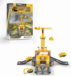 Gradbeno parkirišče z žerjavom in dodatki