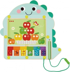 Magnetna igra razvrščanja barv z dinozavrom