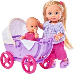 Lutka Evi Love s vozičkom in lutko