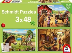 Puzzle SCHMIDT moji najljubši konji 3×48 koščkov