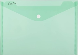 Polipropilenska mapica z gumbkom A4 Opaline, zelena (180 µm, 5 kosov)