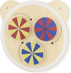 Lesena stenska barvna tabla – medvedek, Montessori, FSC