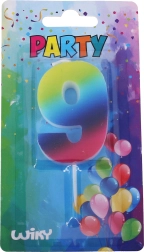 Zabava svečka številka 9 Mavrica