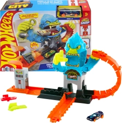 Hot Wheels City lačni gorila – Gorilla Slam – dirkalna steza z avtomobilčkom