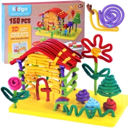 Kreativne gibljive gradbene makarončke, paličice – 150 kosov
