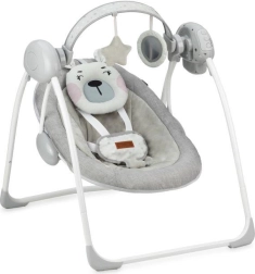 Gugalni ležalnik z melodijami MoMi Liss medved rožnat