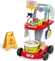 otroški čistilni voziček s priborom 55 cm