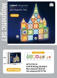 Magnetna 3D sestavljanka s svetlobnimi diski, 75 delov