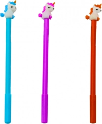 Kemični svinčnik z samorogom, črn črnilo, 0,5 mm – mešano vijolična/oranžna/modra