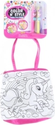 Barvanka torbica za otroke s flomastri in kamenčki