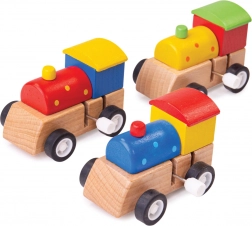 Lesena barvna mašinca Bigjigs Toys