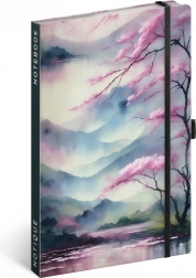 NOTIQUE črtasti zvezek sakura 13 × 21 cm