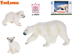 Zoolandia polarni medvedka z mladiči – set živalskih figuric