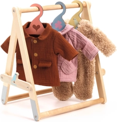 Stojalo z obešalniki za lutke Djeco