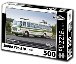 Sestavljanka RETRO-AVTOMOBILI Škoda 706 RTO avtobus 500 koščkov