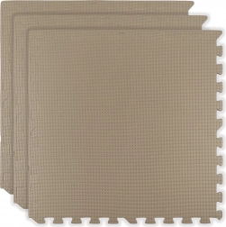 Pena talna podloga HUMBI 180 × 60, velike vodoodporne sestavljanke, varna za otroke, 3 kosi, svetlo bež