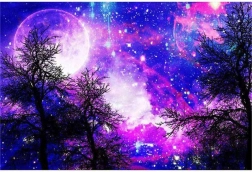 Diamantno slikanje Vijolično nebo 30x40 cm