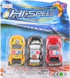 Komplet policijskih avtomobilčkov – mešanica barv (3 kosi)