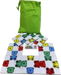 Barviti medvedki - lesena logična igra