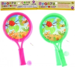 Otroški komplet loparjev z žogico in košarico – živalski motiv