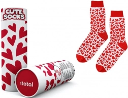 Bombažne nogavice s srčki