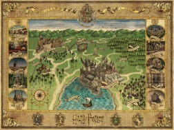 Sestavljanka HARRY POTTER zemljevid Bradavičarke 1500 koščkov Ravensburger