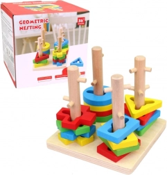 Lesena vstavljanka Geometrijske oblike