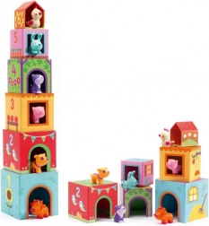 Zložljive kocke Hišice za živali DJECO