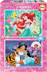 EDUCA puzzle Disney princese: Ariel in Jasmina 2×48 kosov