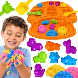 Woopie komplet s kinetičnim peskom in živalskimi modelčki