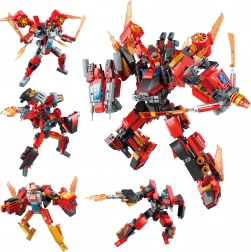 Qman Roaring Flame God General 4 v 1 sestavljanka robotov 1201 kos