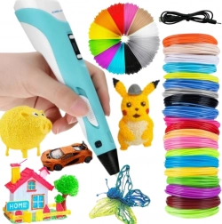 Woopie 3D pero za otroke z LED zaslonom – kreativni set