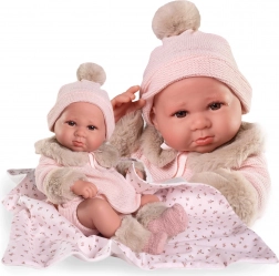 Realistična punčka dojenček Luca s celotelo vinil, 42 cm