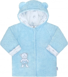 Zimski dojenčkov jopič s kapuco New Baby Nice Bear, moder, vel. 68 (4–6 mesecev)