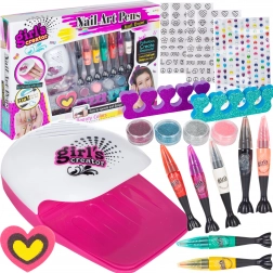 Set flomastrov in dodatkov za okraševanje nohtov za otroke