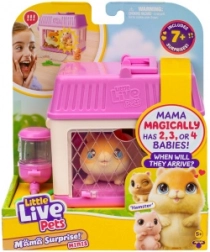 Little Live Pets Mini Mama hrček s presenečenjem mladičkov v hišici