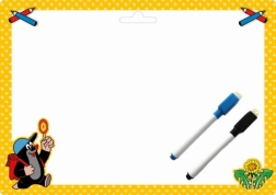 Dvostranska tabla A4 z motivom Krtek