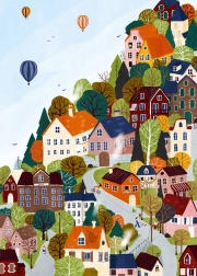 Sestavljanka Gozdno mesto 1000 koščkov PIECES & PEACE