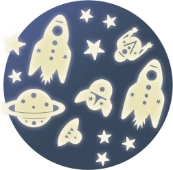 Fosforescentne stenske nalepke Vesolje od DJECO