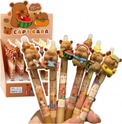 Samodejno pero z motivom kapibare 3D, modro črnilo