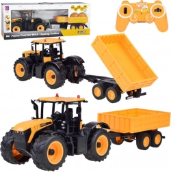 JCB traktor z daljinsko upravljano kiper prikolico Double E 1:16 RC0670