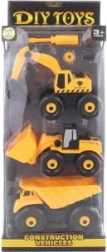 Komplet vijačnih gradbenih vozil za otroke