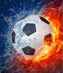 Diamantno Slikanje Nogometna Žoga 30x40 cm