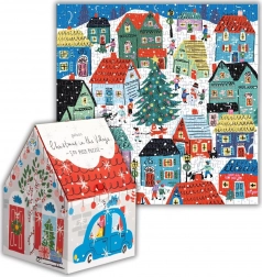 Kvadrataste puzzle Božič na vasi 500 kosov