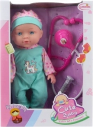 Dojenček punčka 27 cm z zdravniškim kompletom