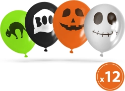 Komplet halloween balonov s 4 motivi, 12 kosov