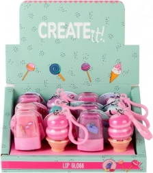 bleščilo za ustnice candy explosion sladoled in obesek za ključe